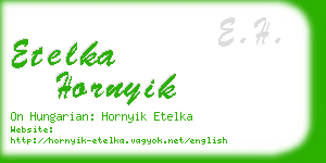 etelka hornyik business card